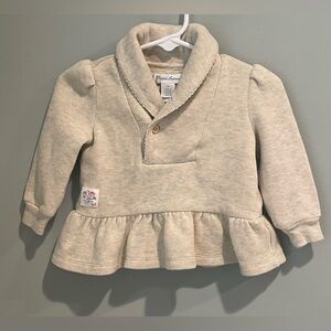 Ralph Lauren Girls' French-Rib Cotton Pullover-Size 9 months‎